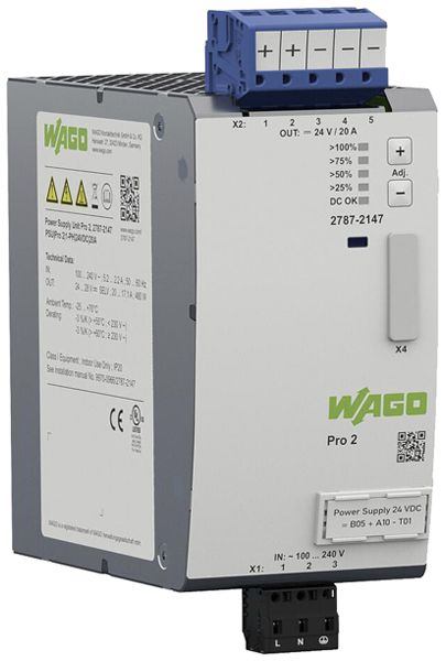 EB-Stromversorgung WAGO Pro 2 90…264V 24…28V 20A 480W