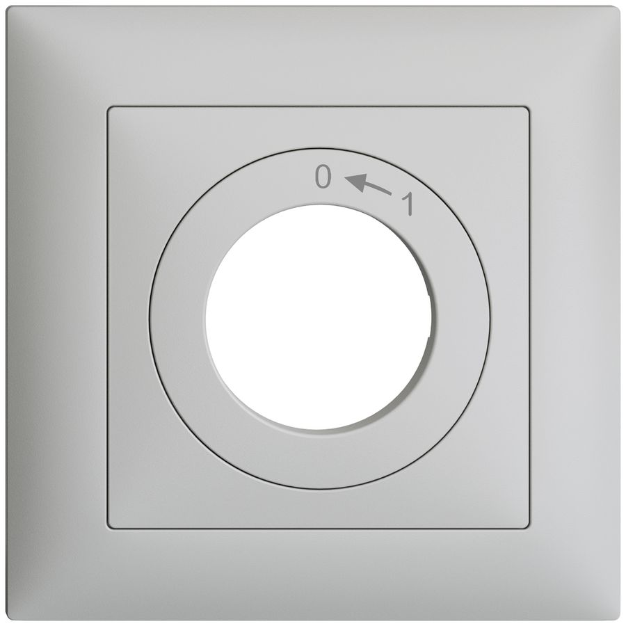 Frontset EDIZIOdue 0<-1 hellgrau 88×88mm für Schwenktaster