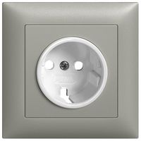 Frontset EDIZIOdue Schuko dunkelgrau