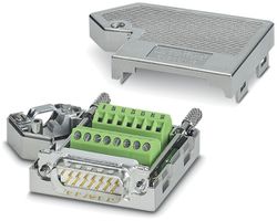 Stecker D-Sub 15L male geschirmt mit Schraubklemmen