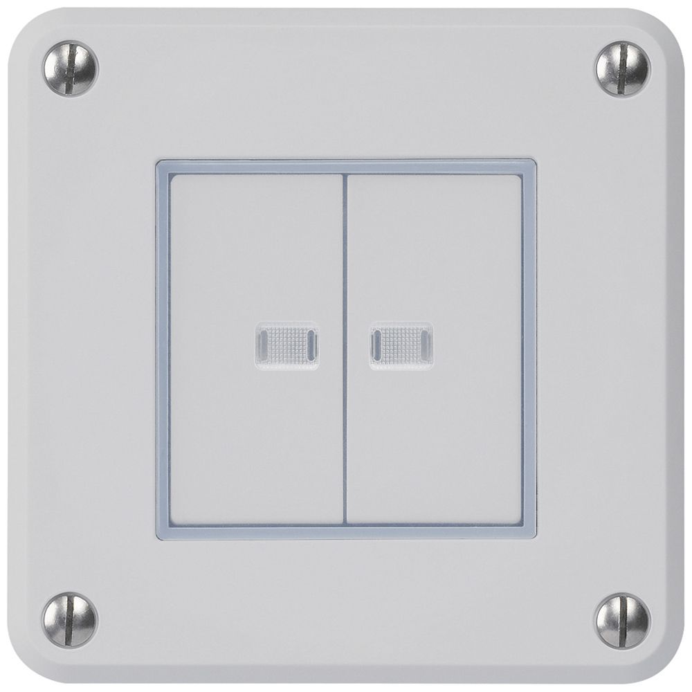 Interruttore INC robusto IP55 schema 3+3 2×illuminato grigio per combinazione
