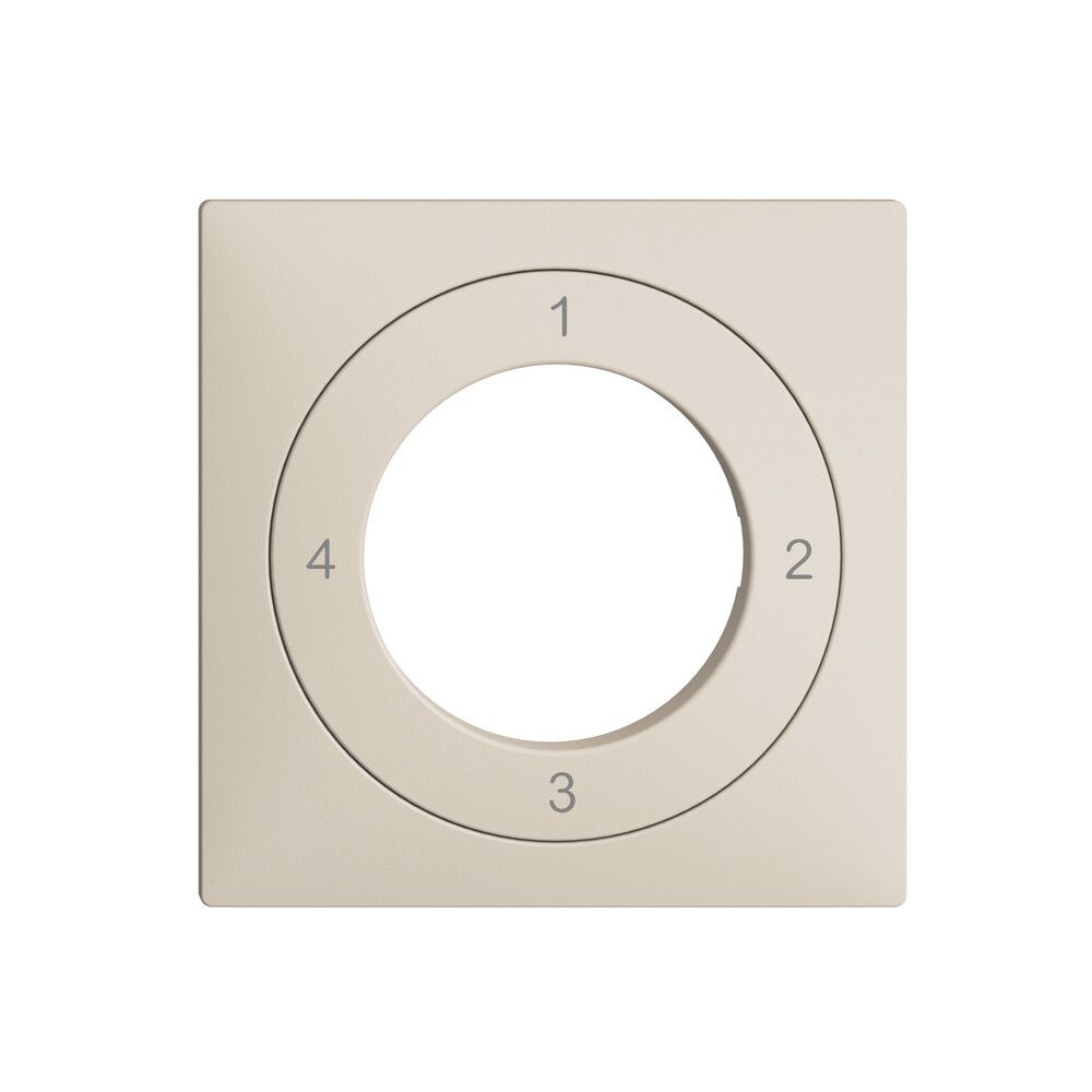 Frontset EDIZIOdue 1-2-3-4 crema 60×60mm für Schlüsselschalter