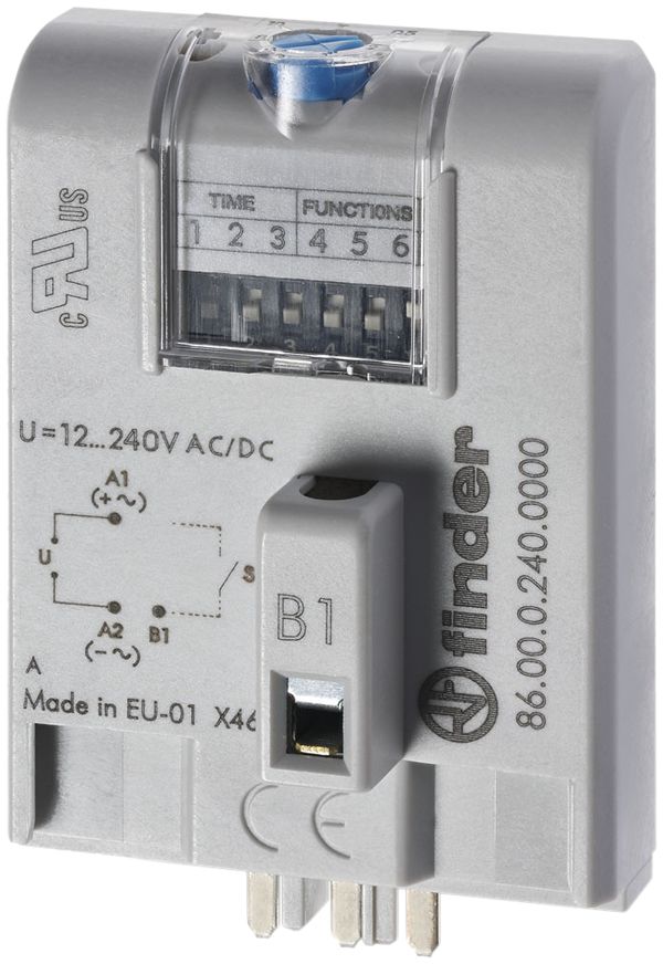 Zeitrelais Finder 86.00 Multifunktion 12…240VAC/DC (90.02/03, 92.03, 96.04)
