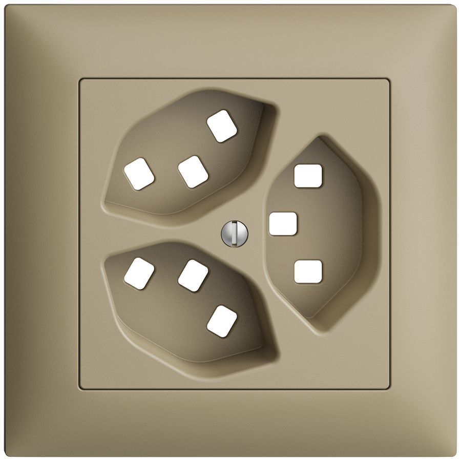 Kit frontal ENC EDIZIOdue sand 88×88mm 3×T23