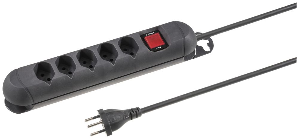 Prise multiple STEBA STRONG 5×T13 avec interrupteur 3m anthracite