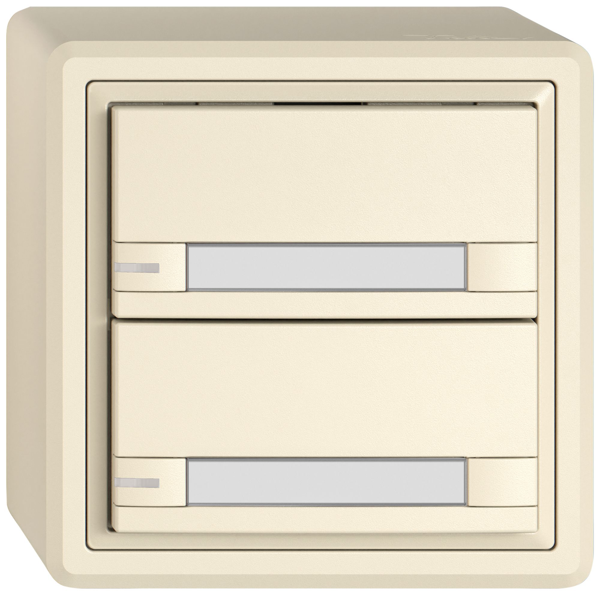 AP-Universaltaster EDIZIO.liv UNI SNAPFIX® m.LED RGB 2× 2-Tbed.Pap.cr