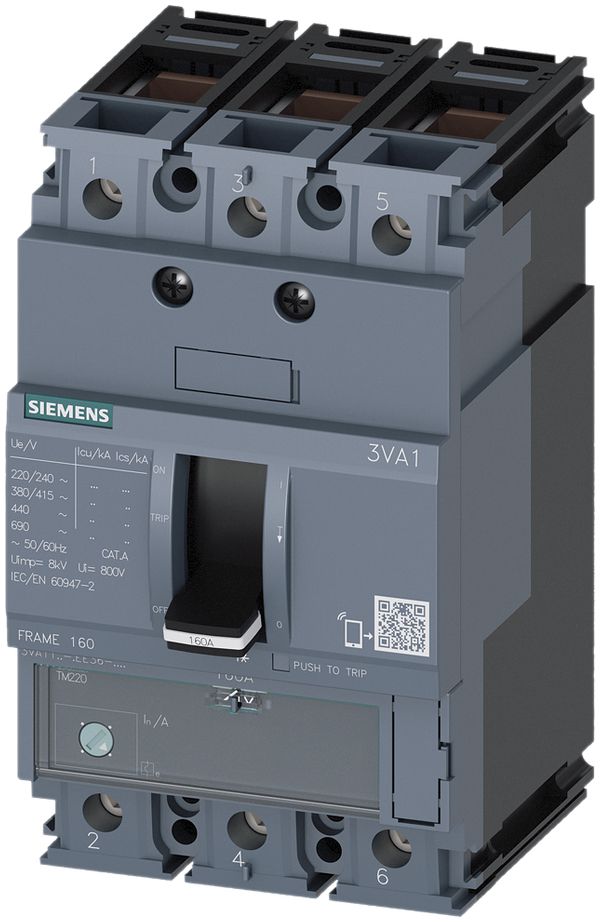 Leistungsschalter Siemens SENTRON 3VA1 3L 11…16A Ii=20× S-36kA RK