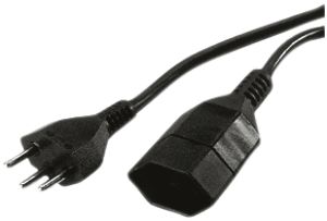 Cavo di prolunga ELBRO PVC 10A 230V 3×1mm² norma tipo 12/tipo 13 5m nero