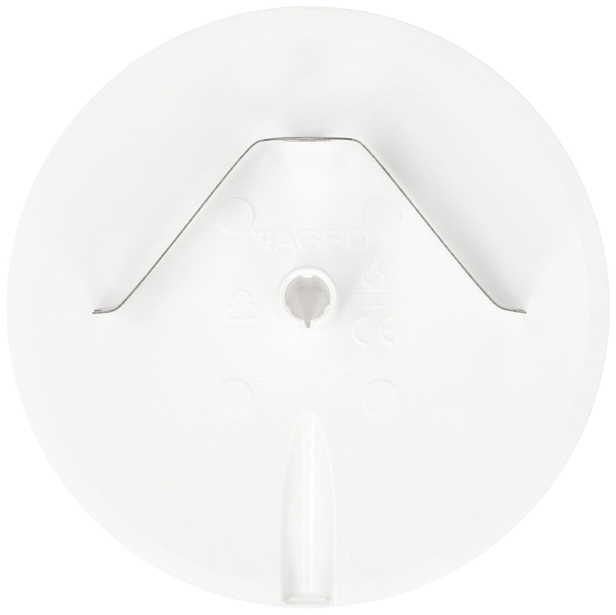 Rosace de plafond MH clips à ressort+entrée enfichable Ø98×9mm blanc