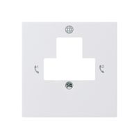 Placca frontale kallysto per presa di ritorno 2 DSL bianco