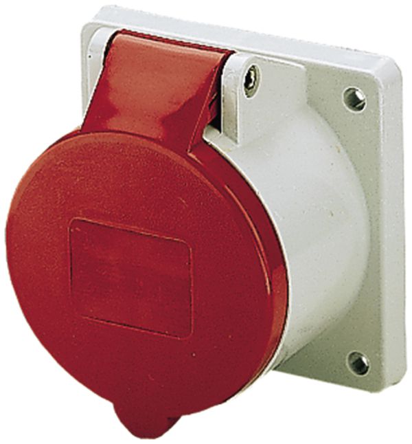 Presa INS CEE 32A 5P 6h 400V rosso, Mennekes