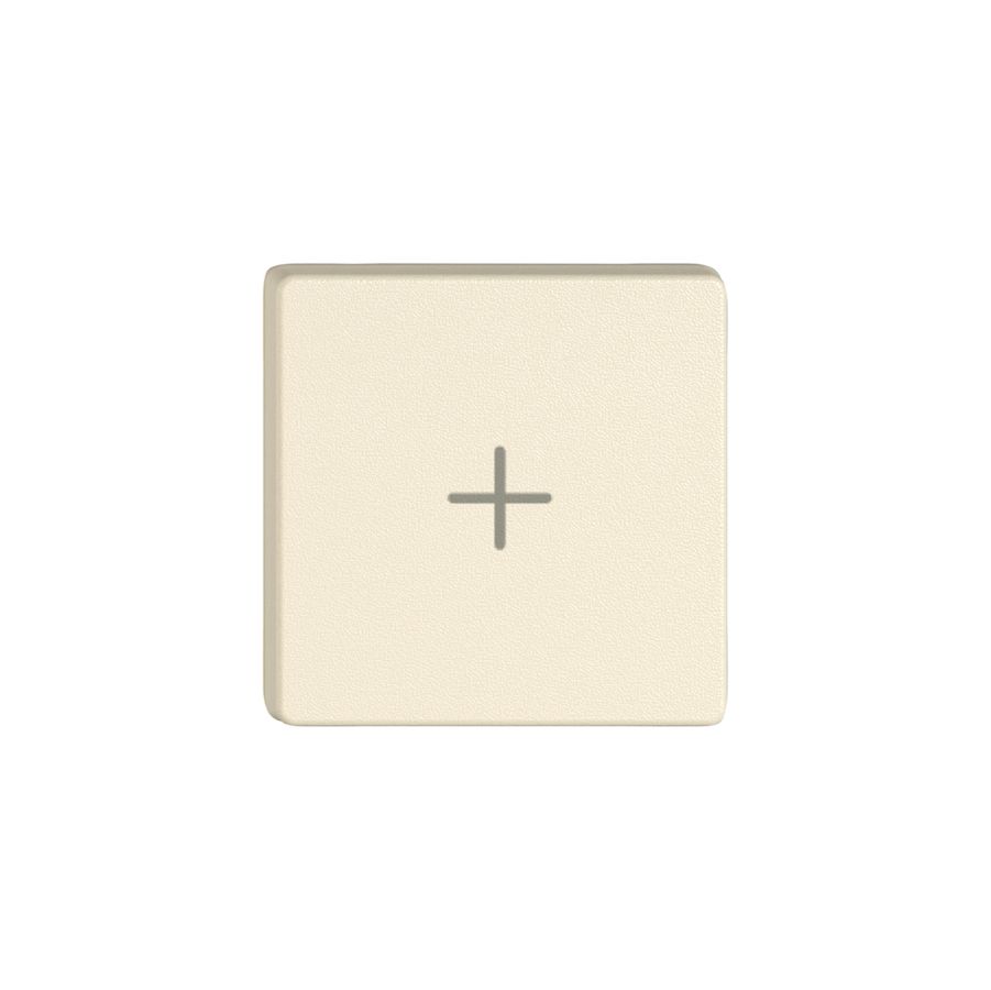 Taste 1/4 EDIZIO.liv Wiser mit SNAPFIX® mit Symbol + (Plus) cr