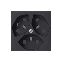 Steckdose SIDUS 3×T23/1 anthrazit
