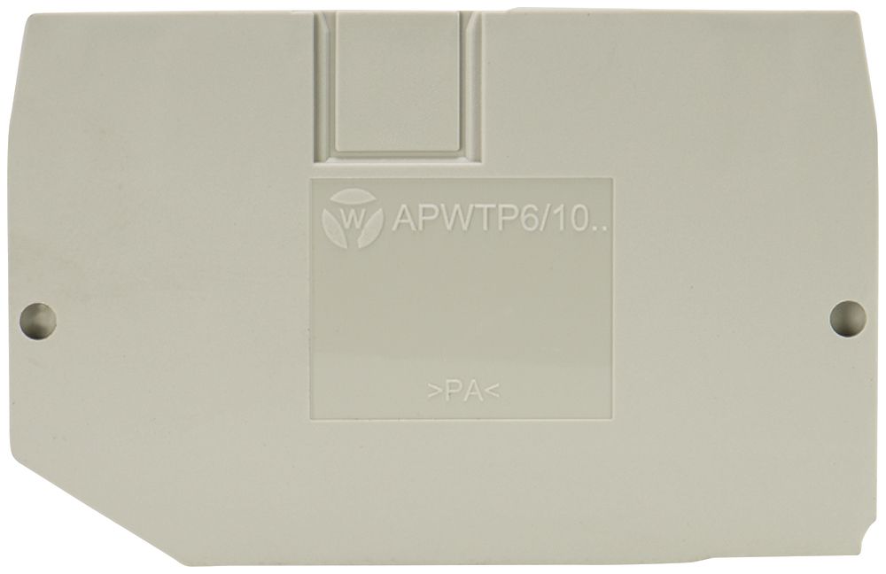 Paroi de fermeture Wieland AP, pour bornes de jonction WTP 6/10…, 57mm, gris