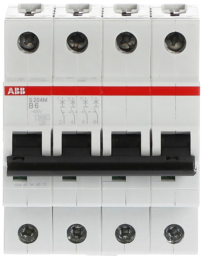Disjoncteur ABB S204M-B6 6A B 10kA