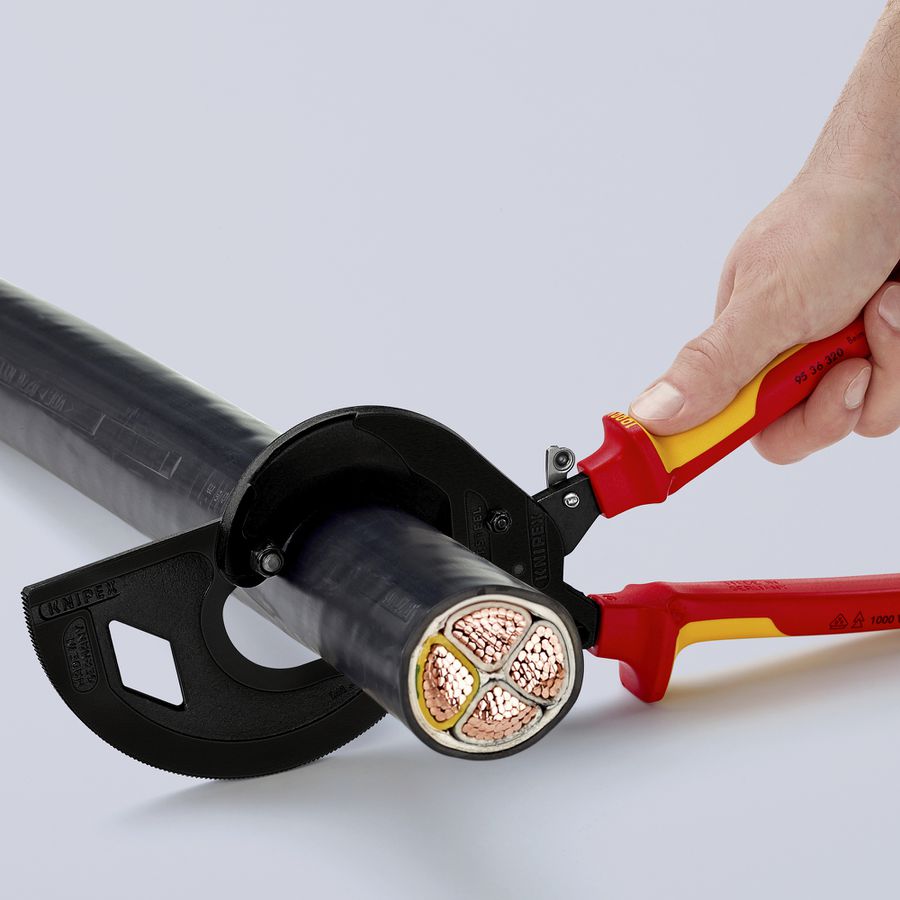 Ratschen-Kabelschneider KNIPEX VDE 600mm²/Ø60mm 320mm