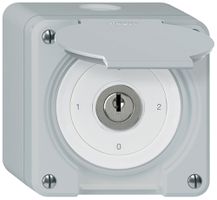 Interruttore a chiave con copertura AP robusto IP55 S2/1P grigio
