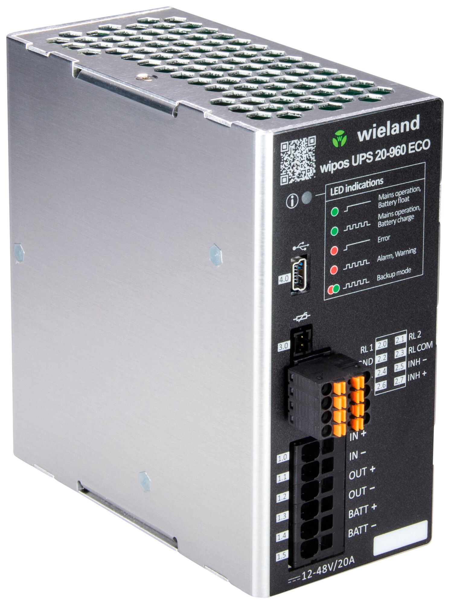 Apparecchio di comando UPS WIPOS ECO IN:10…60V OUT:12…48V