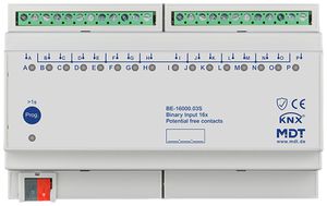 Ingresso binario KNX AMD MDT BE-16000.03S 16×ingr IN:12V 8UM