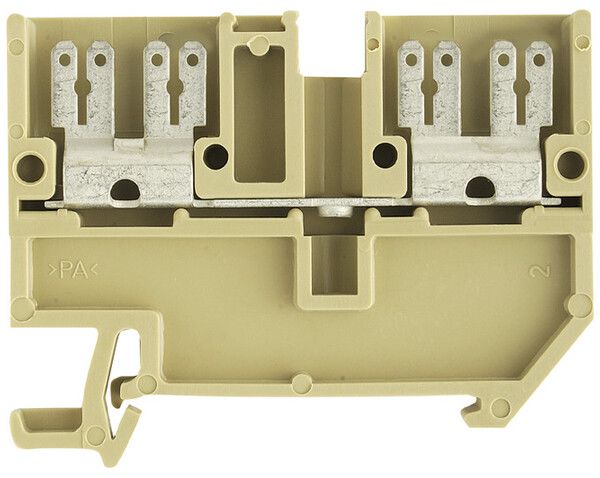 Morsetto di passaggio Weidmüller AST spina piatta 2.5mm² PA66 TS35 beige