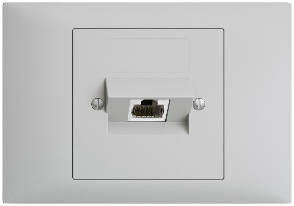Presa INS 1×RJ45/s 4P ITplus EDIZIOdue grigio chiaro
