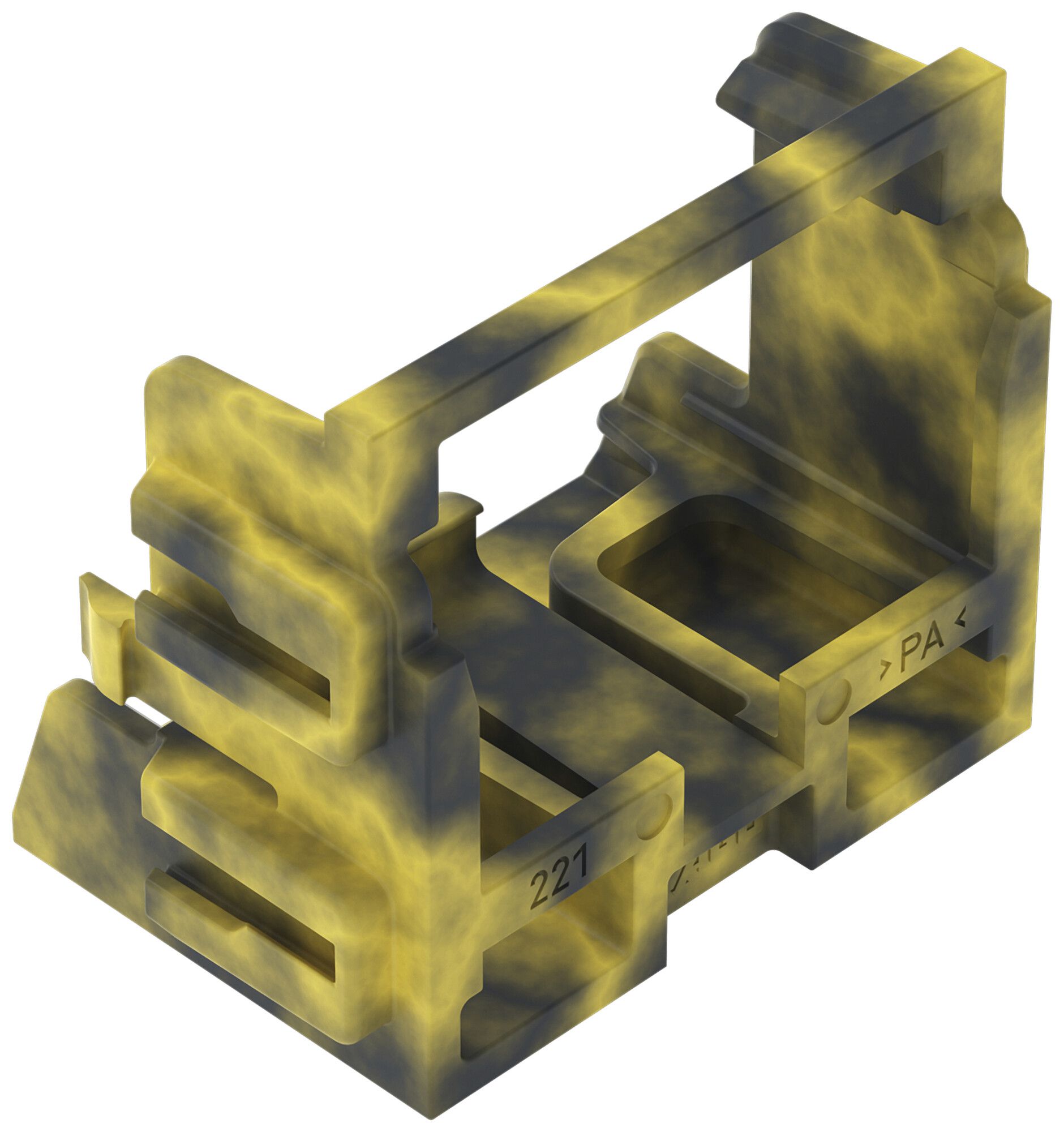 Adaptateur de fixation WAGO 221 sans décharge de traction 10L×4mm² pied gr/jn