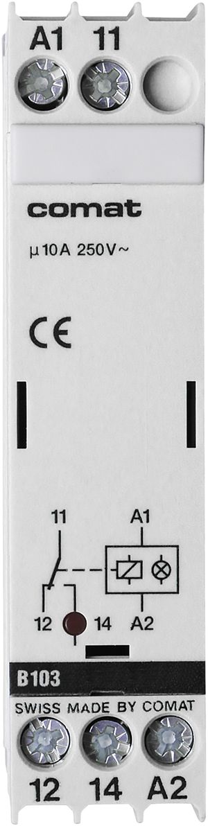 REG-Leistungsrelais ComatReleco B103, 8…12VUC 1W AgSnO2 10A 250VAC