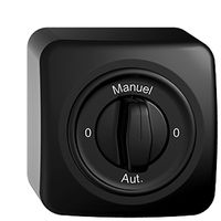 Interrupteur rotatif AP STANDARDdue 2/1L 0-Manuel-0-Aut noir