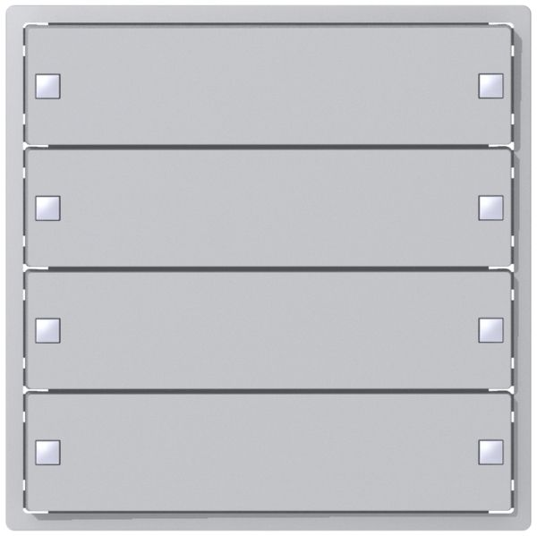 Aufsatz zu Tastsensor ABB SIDUS KNX Design ZE-Typ, 4/8, aluminium