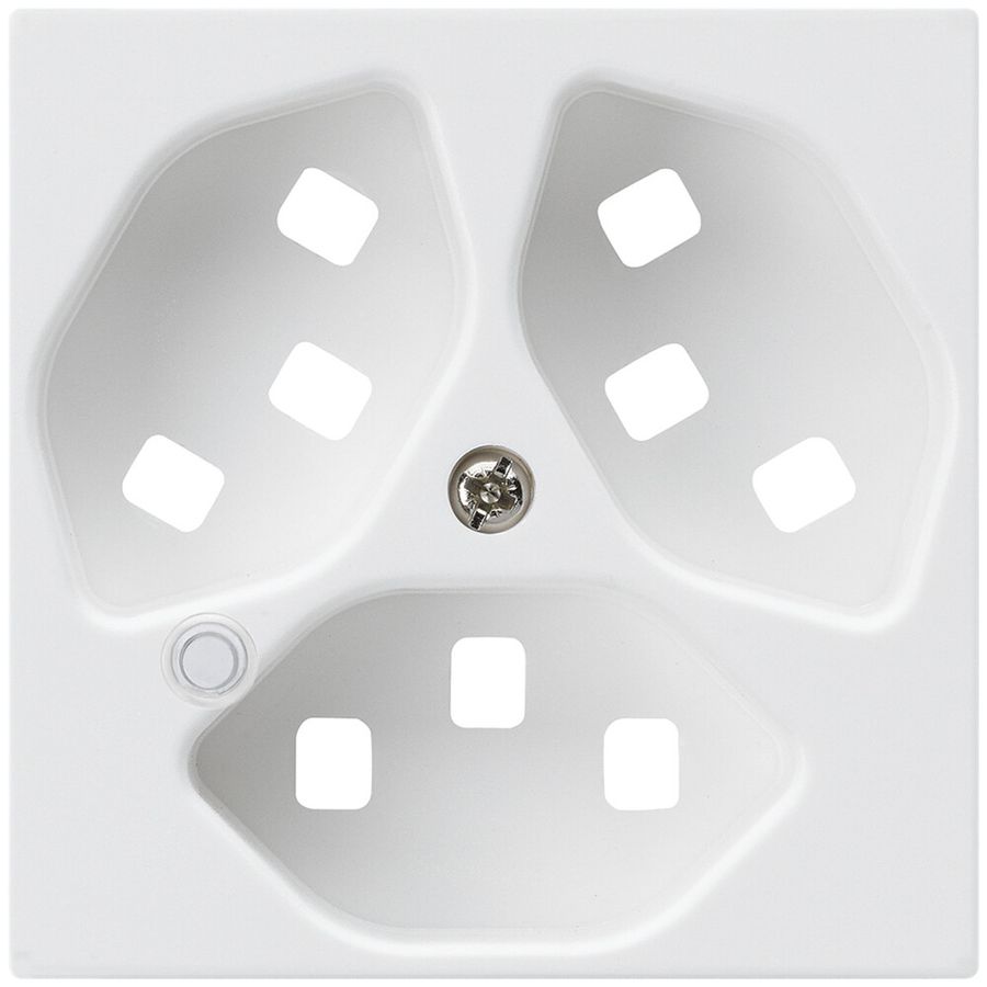 Piastra frontale per presa Hager kallysto 3×T23 illuminato H bianco ultra