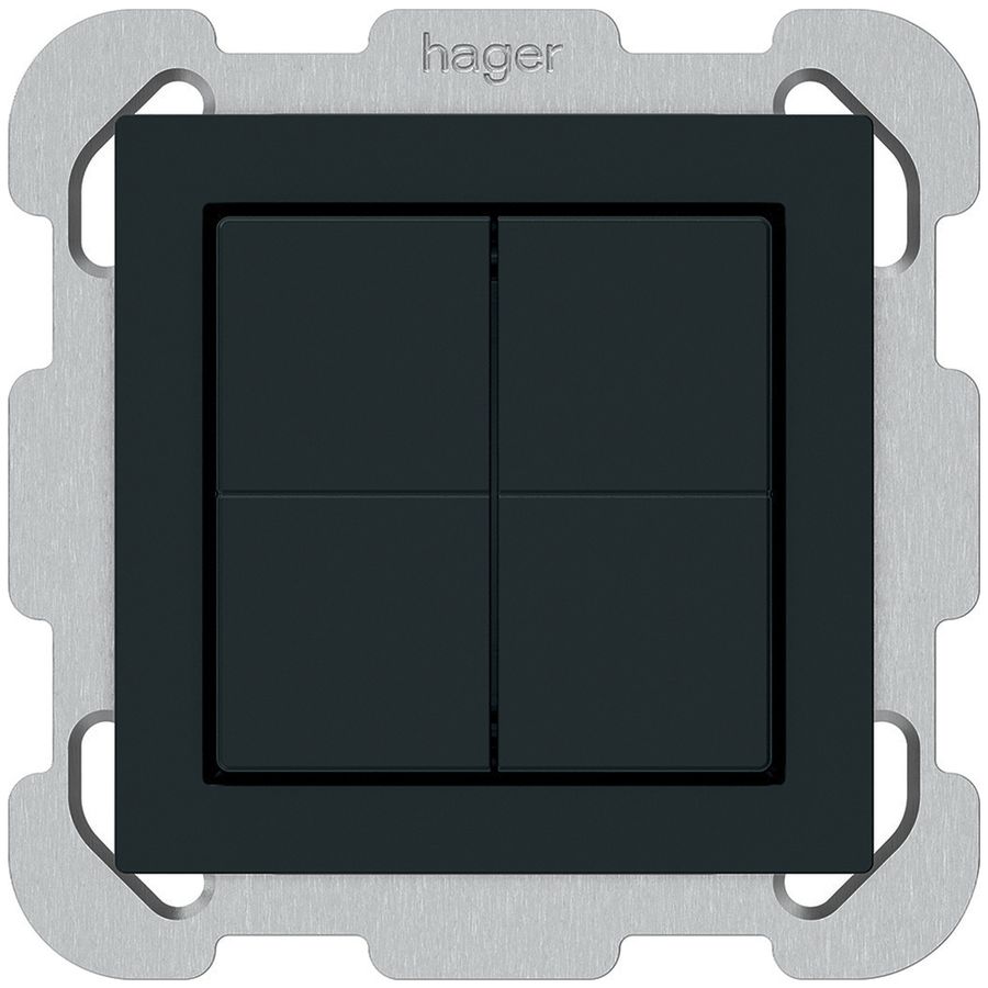 Funktaster Friends of Hue KAL, 4×, 77×77mm, schwarz