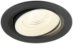 LED-Downlight SLV NUMINOS MOVE L 17W 2700lm 4000K WB DALI Ø160×93mm sz/ws