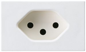 EB-Steckdose FLF Hager Typ 13 weiss mit Steckklemmen mit Rastfeder