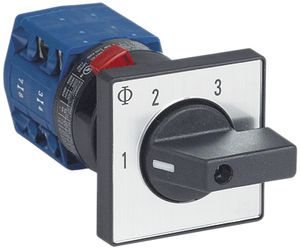 EB-Drehschalter K&N, 20A/690V -/1L, Griff sz, "1-2-3-4"