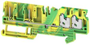 Schutzleiter-Reihenklemme WM SPGTB 2.5 PE 4C/2×2.5mm² 4×1 DIN35 gn/gb