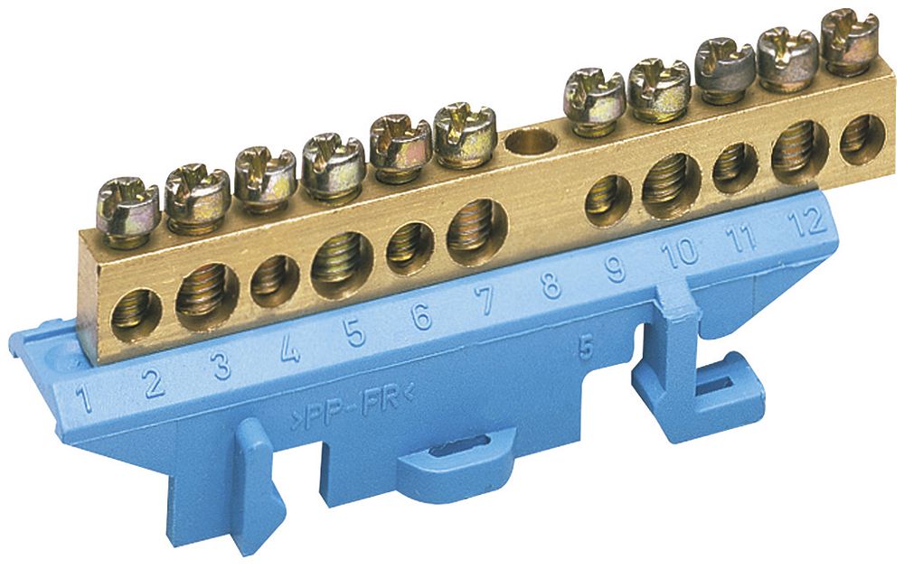 Barrette à bornes neutre Hager 5×16/6×10mm²