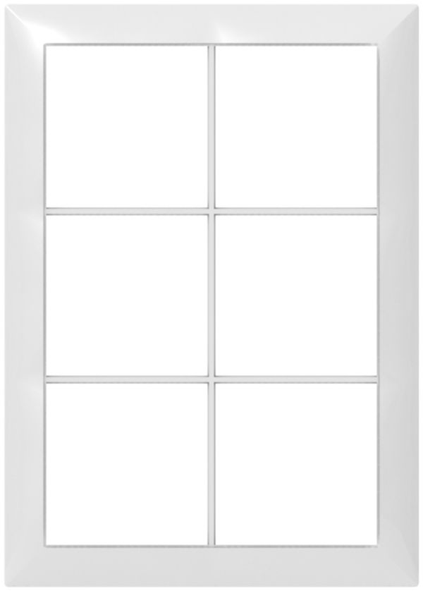 Abdeckrahmen SIDUS 2×3 weiss glänzend