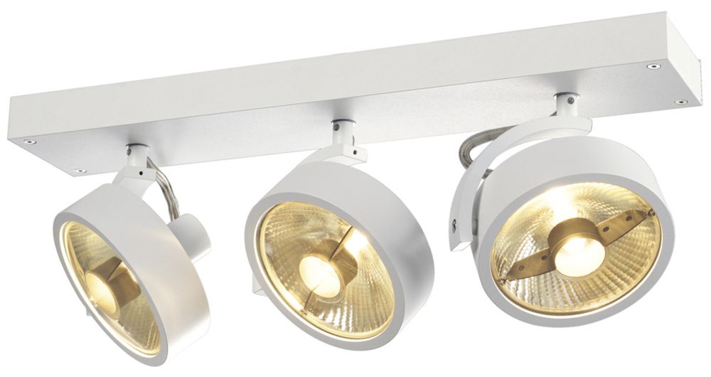 Deckenleuchte SLV KALU QPAR, 3×GU10 75W IP20 mattweiss