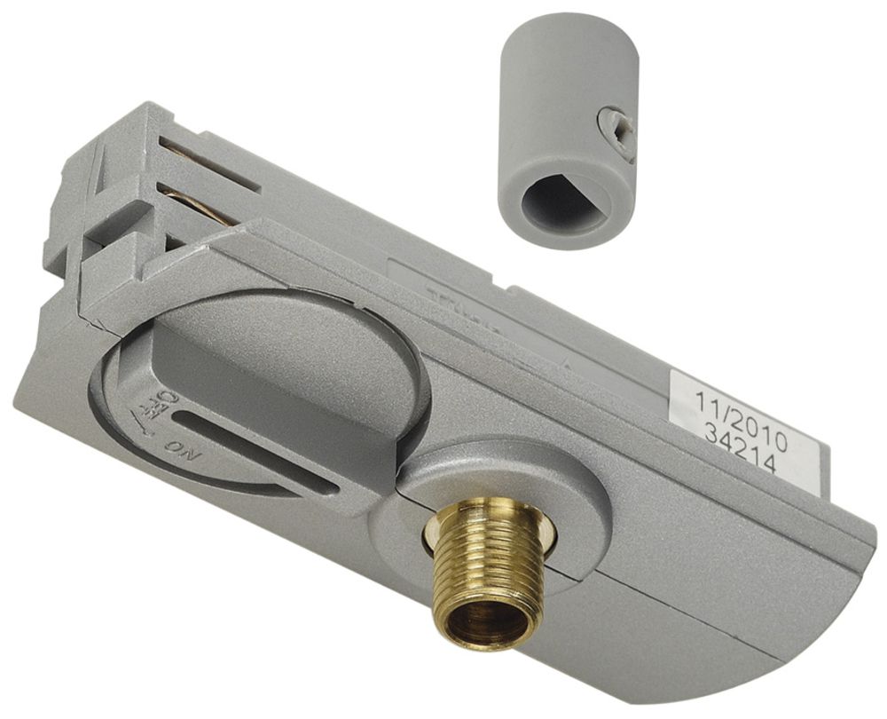 Pendelleuchtenadapter SLV für 1-Phasen Stromschiene, silbergrau