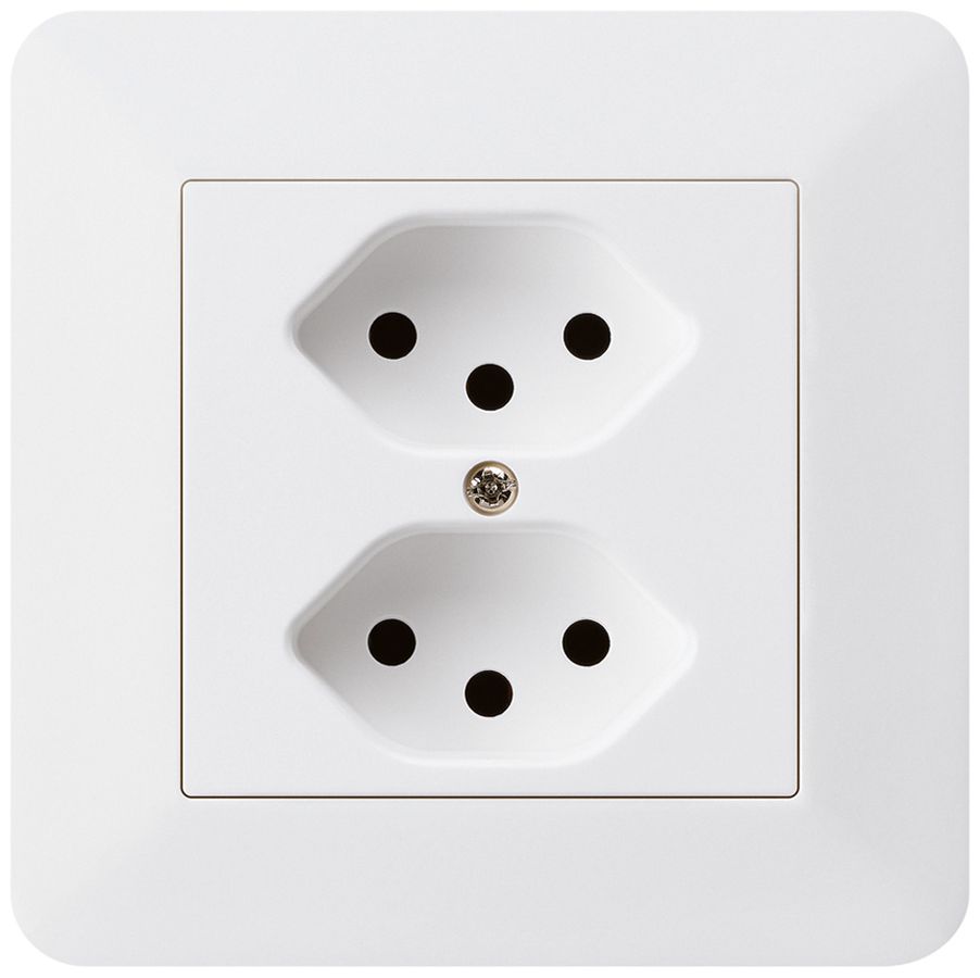 UP-Steckdose kallysto.trend 2×T13 weiss