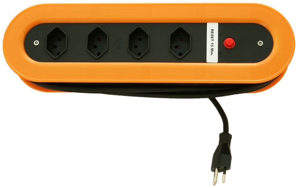 Steckdosenleiste  EFCO PICO 4×T13 Gd 3×1mm² 10m orange