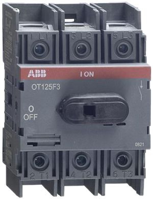 Lasttrennschalt. ABB 125A/400V 3L, AC22A hellgrau