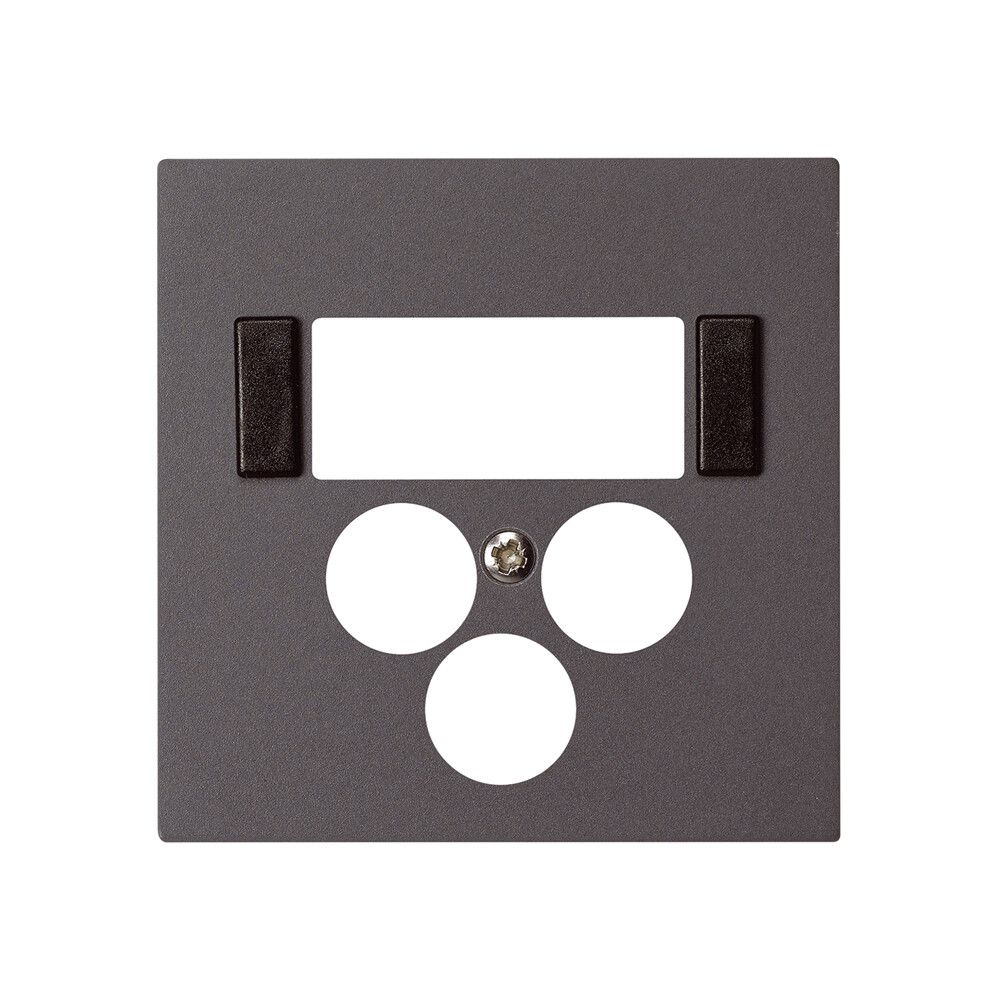 Placca frontale 3×coas+2×RJ45 kallysto multimedia R&M antracite