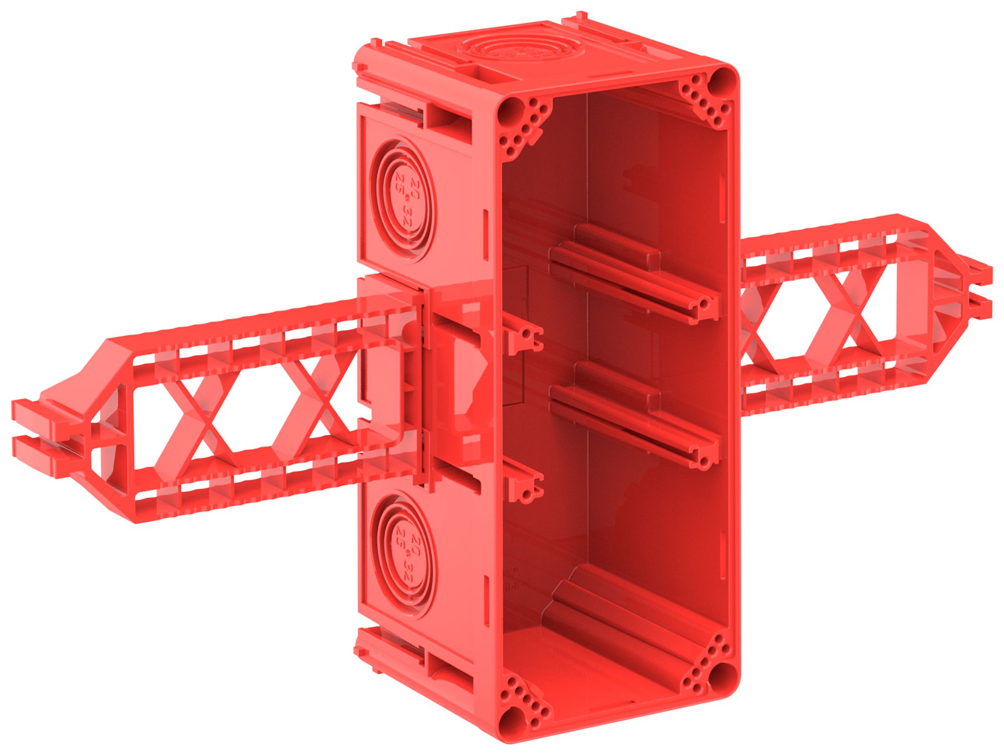 NUP-Einlasskasten CRALLO-FLY 178×302×73mm 2×1 halogenfrei rot