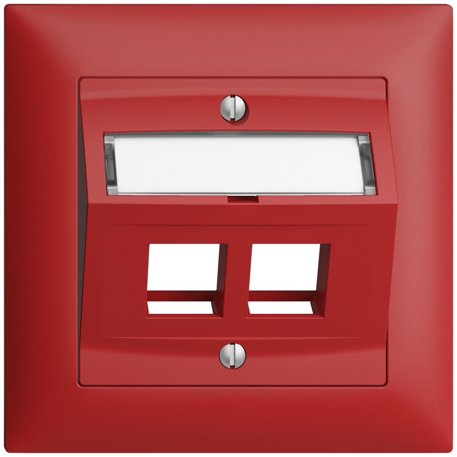 Kit d.montage ENC Edue FMI, avec capot d.sortie oblique, pour 2×Keystone, berry