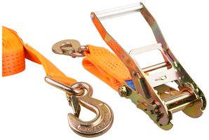 Spanngurt Orange Line 50kN Ratsche Karabinerhaken 8m×50mm orange