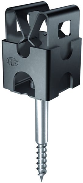 Supporto per filo Quadro 6…10mm inoss.ne, con vite 5×40mm