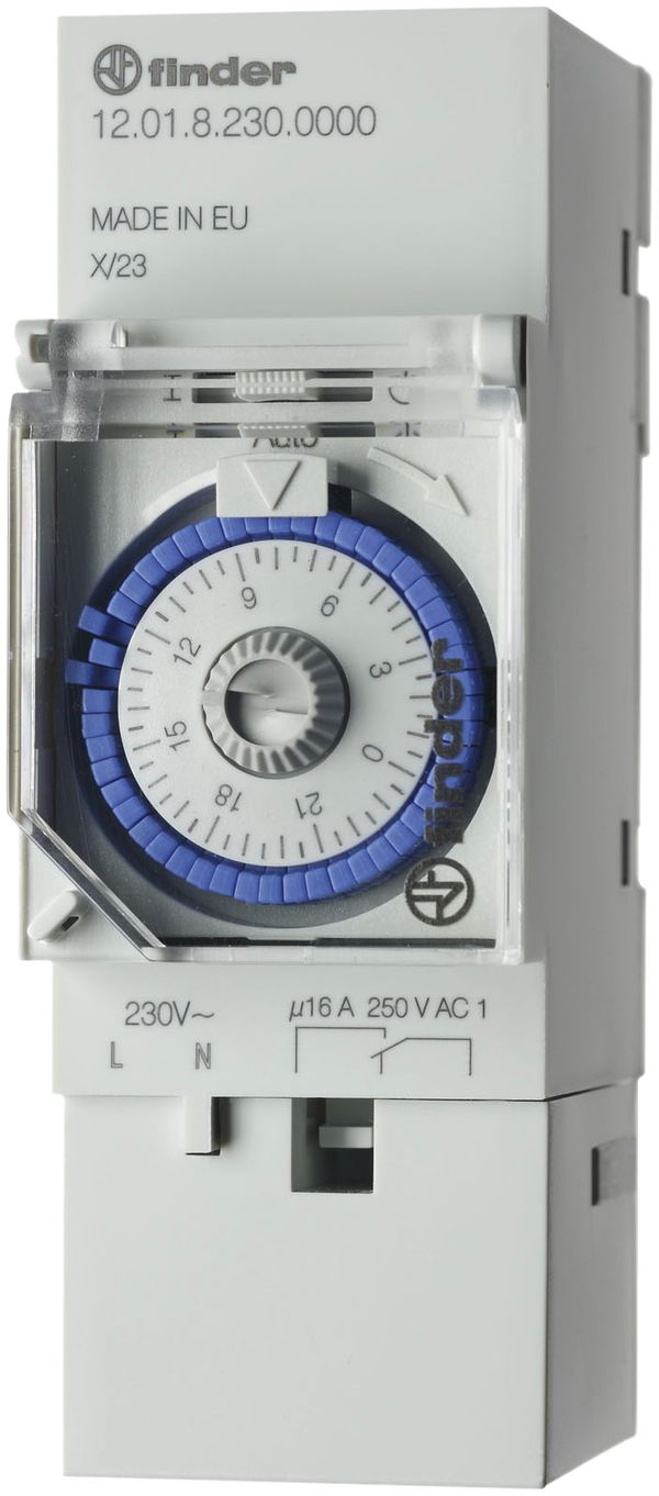 Schaltuhr Finder 12.01 analog 1W 16A 230VAC