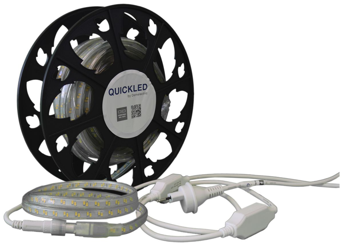LED-Lichtband QUICKLED 240N IP65 240V 15W-1500lm/m 4000K 10m Bobine zweiseitig