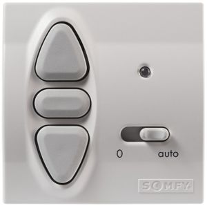 Commande INC Somfy Centralis Uno, avec cadre intermédiaire pour SIDUS, blanc